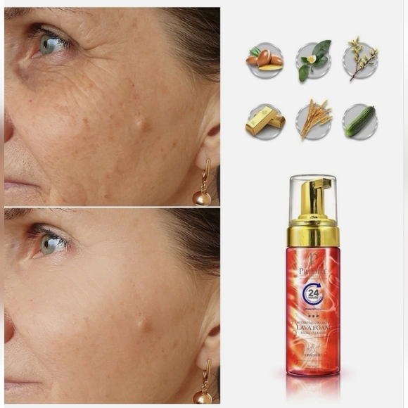 NEW-Red Lava Foam Facial Cleanser W/ Collagen & StemCell Technology - Picture 3 of 3